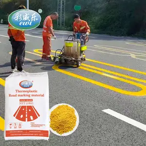 OEM service yellow road marking paint 30% mixed glass beads reflective paint road markings paint for pavement