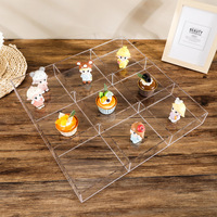 JERY acrylique clair vitrine anti-poussière boîte aveugle Transparent assembler stockage vitrine Collection acrylique Cube pour poupées jouets