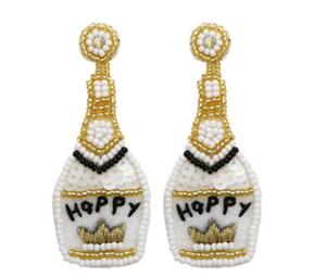 Style européen américain E10839 bouteille de vin perlée boucles d'oreilles 1pc à la mode transfrontalière personnalité rue mariée chapeaux - Product Image 6