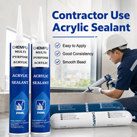 Mastic acrylique à faible teneur en COV pour atelier, réparation de maçonnerie, mastic acrylique lisse à faible odeur pour travaux de rénovation, mastic acrylique mat