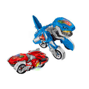 FiveStar nuova deformazione universale dinosauro RC Stunt Car Tyrannosaurus Rex giocattolo di musica leggera di plastica Robot giocattolo per ragazzi 8 + anni - Product Image 1