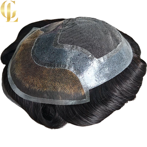 Goodluck HD Style Swiss Lace Front Hairline, Encaje Francés en el <span class=keywords><strong>Centro</strong></span>, Cabello Humano, Reemplazo Capilar Masculino - Product Image 2
