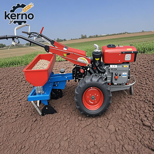 Tractor de Arrastre Moderno de 22HP, Diésel, 2WD, con Cultivador Rotatorio para Desmalezar y Labrar Campos de Arroz - Product Image 1