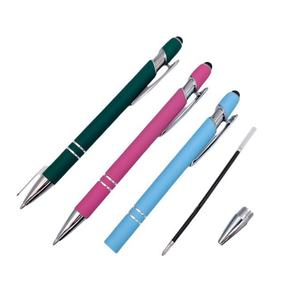 Pena logam sentuhan lembut, pena alat tulis layar sentuh 2in1, pena logam dengan Logo mewah - Product Image 2