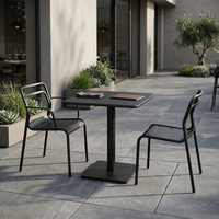 Support pour Commandes en Gros : Ensemble de Mobilier d'Extérieur Personnalisé en Aluminium pour Patio, Jardin, Bar, Bistro, Balcon - Table Carrée et Chaises