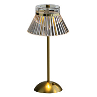 Nouvelle lampe de table minimaliste moderne en cristal décorative rechargeable à commande tactile pour chambre à coucher, salon, petite lampe d'ambiance nocturne