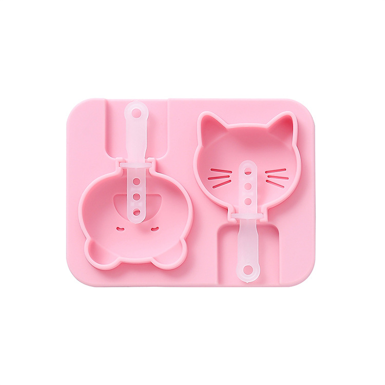 2 even kitten bear pink-with plastic stick