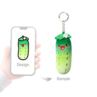Poupée en peluche porte-clés en tissu doux personnalisé promotionnel porte-clés fruits jouet en peluche personnalisé porte-clés légume en peluche jouet