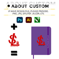 Cuaderno de notas con estampado personalizado forrado de alta calidad, cuaderno de diario de tapa dura A5/A6 de cuero PU con logotipo personalizado para oficina de negocios