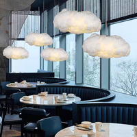 Luminaire suspendu LED moderne en forme de nuage flottant en coton, design artistique créatif pour restaurant, salon, lustres, luminaires suspendus