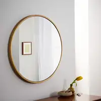 Jinghu Concise Design Metallrahmen Espelho Spiegel Bronze Runde Rechteck Form Wand spiegel Home Decor