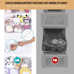 Portaoggetti sopra porta portaoggetti amaca a rete con animali da appendere camera da letto stanza dei bambini porta grandi tasche - Product Image 2