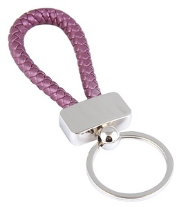 <span class=keywords><strong>2025</strong></span> cá nhân giá rẻ bán buôn bện dây đeo vòng da kim loại Keychain - Product Image 3