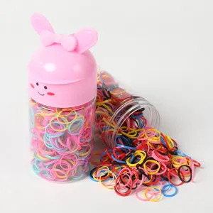 Cartoon Boxed Disposable Band Children's Hair Band Color Rubber Band Thickening Strong Pulling Constantly Hair Accessories