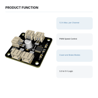 Module de commande de moteur DC double 1,5A avec contrôle de vitesse PWM, marche avant/arrière et freinage pour voiture robot Arduino