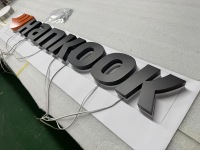 Enseigne publicitaire LED rétroéclairée 3D personnalisée, lettres en métal, logo, étanche IP65, contrôle Bluetooth, extérieur, devanture de magasin