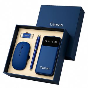 Paquete de Regalo Tecnológico Negro: Banco de Energía de 10000 mAh, Ratón Inalámbrico, Bolígrafo Metálico y USB de 32 GB, Ideal para Regalos en Ferias Comerciales - Product Image 6