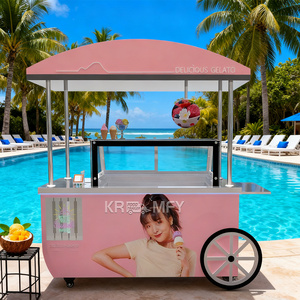 Kiosque de rue, camion de nourriture mobile pour sucettes glacées, chariot à pousser, remorque à crème glacée - Product Image 3