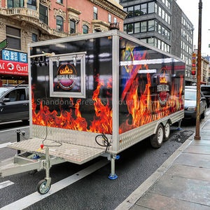 مقطورة جديدة للوجبات السريعة 4 أمتار و 5 أمتار لمتاجر الأطعمة بالتجزئة للمطاعم والمأكولات البحرية للشواء هوت دوج من الألياف الزجاجية - Product Image 1