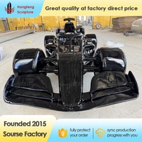 Modèle de voiture de course F1 en fibre de verre et résine FRP, réaliste, fait main et personnalisé, sculpture d'art de voiture de sport F1 grandeur nature