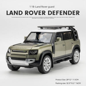 Auto a Escala <span class=keywords><strong>1</strong></span>:<span class=keywords><strong>18</strong></span> de Metal <span class=keywords><strong>Land</strong></span> <span class=keywords><strong>Rover</strong></span> <span class=keywords><strong>Defender</strong></span>, Modelo de Coche SUV de Aleación con Sonido y Luz, Puertas que se Abren, Decoración - Product Image 5