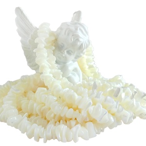 Perle di ambra baltica sciolte di ambra bianca a forma libera con fori pietre preziose irregolari per la creazione di gioielli e la tessitura di perline - Product Image 6