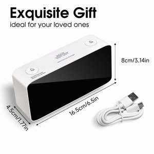 Digital Alarm <b>Clock</b> <b>LED</b> Display Night Light USB Charging Square Desk Table <b>Clock</b> for Bedroom - Product Image 2