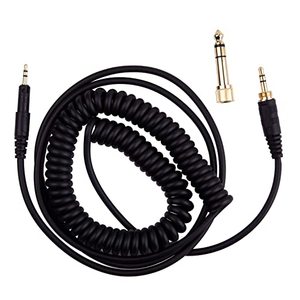 Cable de Audio con Adaptador de 6.35MM para ATH-M50X M40X <span class=keywords><strong>M70X</strong></span>, Cable de Extensión Enrollado de Repuesto - Product Image 2