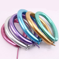 Jouet amical grand géant tricot forme bricolage torsion modélisation Ballon arc-en-ciel métallique Twisty 1.8g Long 260 Chrome ballon
