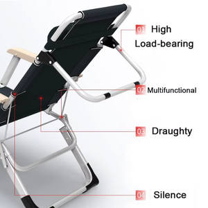 <span class=keywords><strong>Chaise</strong></span> <span class=keywords><strong>longue</strong></span> <span class=keywords><strong>pliante</strong></span> en métal de siège à bascule de camping en plein air léger et moderne pour la cour de parc - Product Image 3