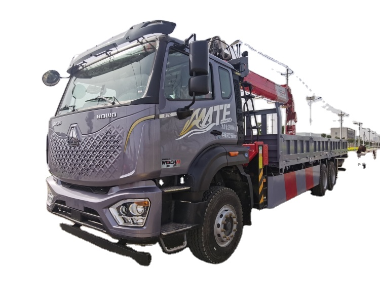 Грузовик Sinotruk HOWO 10 тонн с манипулятором, верхнее рабочее сиденье крана, грузовой ящик 8,5 м, углеродистая сталь, толщина 6 мм Материал