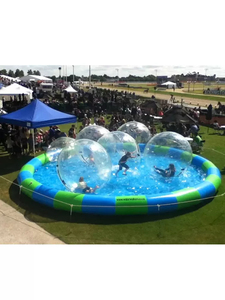 Piscina inflable redonda grande y colorida para verano, bolas para caminar en el agua, juegos de bolas Zorb de pesca, juguetes, juego deportivo - Product Image 3