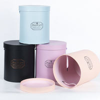 Boîte seau ronde personnalisable avec motif, pour l'emballage et la classification de produits floraux mixtes