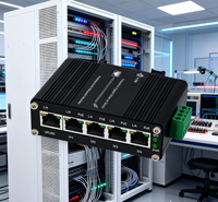 Switch PoE Mini Industrial 4-Port Gigabit 802.3at dengan 1-Port Gigabit Uplink untuk Perangkat Power Over Ethernet