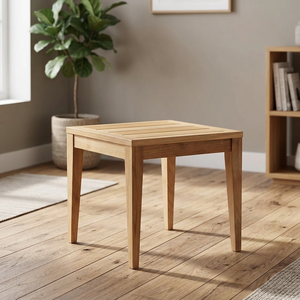 Table à manger carrée en bois massif, design minimaliste, durable, écologique, moderne, résistante à l'eau, meubles de salle à manger - Product Image 2