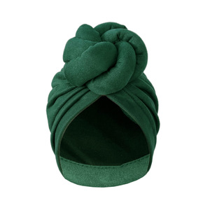 Nouveau chapeau ethnique de couleur unie avec logo personnalisé foulard tricoté en trois dimensions foulard turban noué de couleur unie - Product Image 6