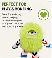 Jouet à tirer pour chien en peluche monstre avec corde tressée, jouet interactif couineur pour chien pour jeu de la corde, adapté aux chiens