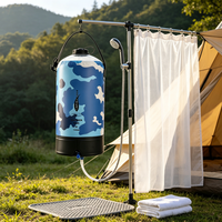 Sac de douche solaire en PVC imperméable, multifonction, pliable, capacité de 10000 L, pochette de bain pour le camping en plein air, chauffe-eau portable