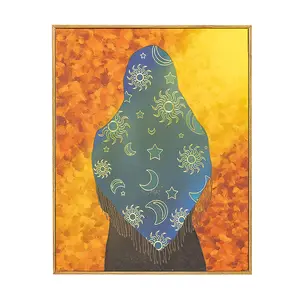 Карманный принт в исламском стиле, художественный холст с золотой фольгой для художественной живописи