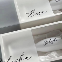 Boîte de papier de gâteau en carton ondulé transparent personnalisable cadeau de chaussette à vue claire avec gaufrage mat impression de revêtement UV