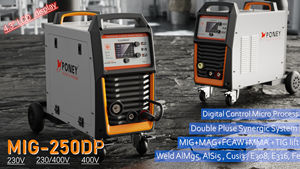 Machine <span class=keywords><strong>à</strong></span> <span class=keywords><strong>souder</strong></span> <span class=keywords><strong>MIG</strong></span> industrielle 250A 220V/380V - Contrôle synergique, double impulsion et double tension pour les travaux de soudage exigeants - Product Image 4