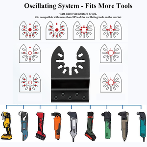 Extra-dài đạt Multitool Blades phổ phát hành nhanh chóng Nhật Bản răng dao động công cụ lưỡi sạch cắt cho gỗ nhựa - Product Image 6