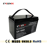 Baterai Lithium Lifepo4 Koneksi Nirkabel 12 Volt 100Ah dengan Masa Pakai Panjang 6000 Siklus, Garansi 2 Tahun untuk Mobil, UPS, RV, Kapal, dan Tenaga Surya