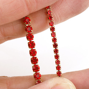 Stainless Steel Rhinestone Chain 2mm Claw Setting Body Chain For DIY Clothing Decorative Jewelry Unisex Party Fashion Accessory - Product Image 2