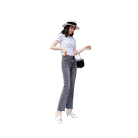 Jeans évasés à imprimé léopard pour femmes grandes tailles, pantalon en denim, strass, coton éco-responsable, élasthanne, vente en gros