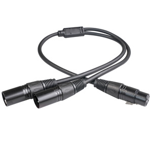 En Stock 0,5 M chaqueta de PVC de tres núcleos Dual <span class=keywords><strong>XLR</strong></span> macho a hembra Cable de <span class=keywords><strong>audio</strong></span> y video balanceado Dual <span class=keywords><strong>XLR</strong></span> macho mezclador Cable de micrófono - Product Image 2