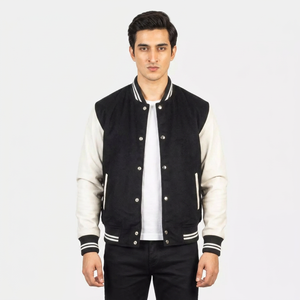 Blouson Bomber Tendance Personnalisé pour Homme – Style Décontracté Ample et Moderne avec Col Montant et Écussons Brodés - Product Image 1