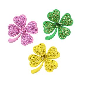 Dijes de Cristal con Forma de Trébol de Cuatro Hojas con Diamantes y Cuentas Metálicas, Diseño Nuevo <span class=keywords><strong>2025</strong></span>, para Decorar Fundas de Teléfono Móvil - Product Image 3