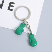 Porte-clés métal Sports Fitness Gant de boxe Porte-clés métal Mousqueton Gym Souvenir Porte-clés