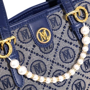 Menglisha/드림 리사 여성 조커 패션 토트 백 정품 자카드 스타 다이아몬드 지퍼 방수 폴리에스터 - Product Image 3